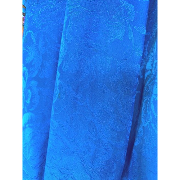 vintage 80s DIANE FREIS  blouse & pleated bold LOTUS print skirt , 100% Silk - Picture 13 of 16